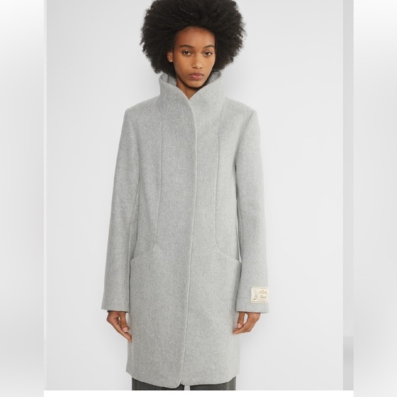 Wilfred The Cacoon Coat New-Virgin Wool, size L, Heather Light Grey - Picture 13 of 16